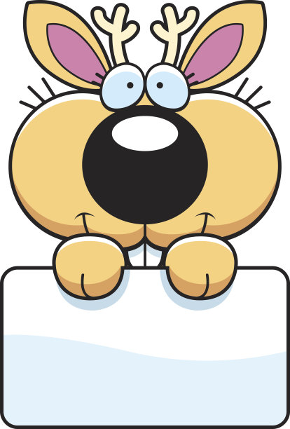 卡通婴儿鹿角羚标志图片下载