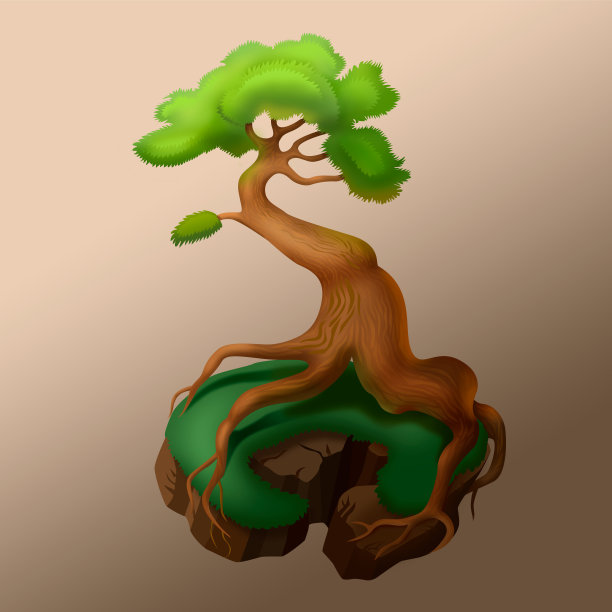 树根结实的树图片下载