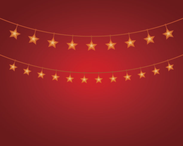 圣诞花环灯的收集。图片下载