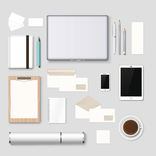 信头和网页设计模型模板背景矢量插图图片下载