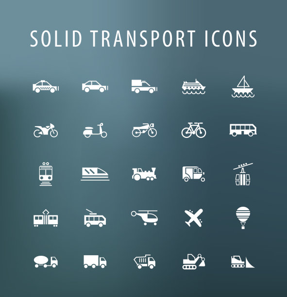 运输图标。素材图片