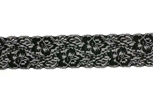 白色背景上的黑色花边图片下载