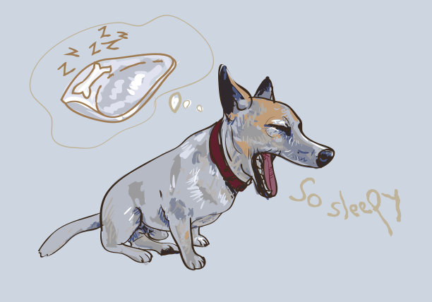 可爱的狗打哈欠图片下载