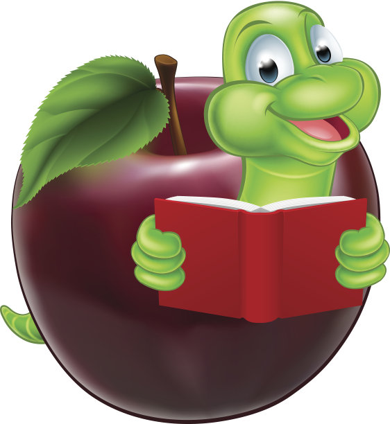 卡通苹果书呆子图片下载