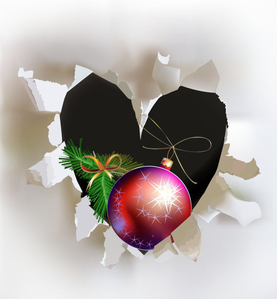 撕纸圣诞背景图片下载