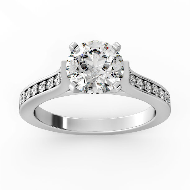 钻石戒指模型4 -顶部中心图片下载