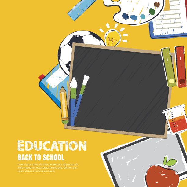 教育横幅和回校背景模板图片下载