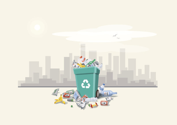 在街上的垃圾桶里乱扔垃圾图片下载