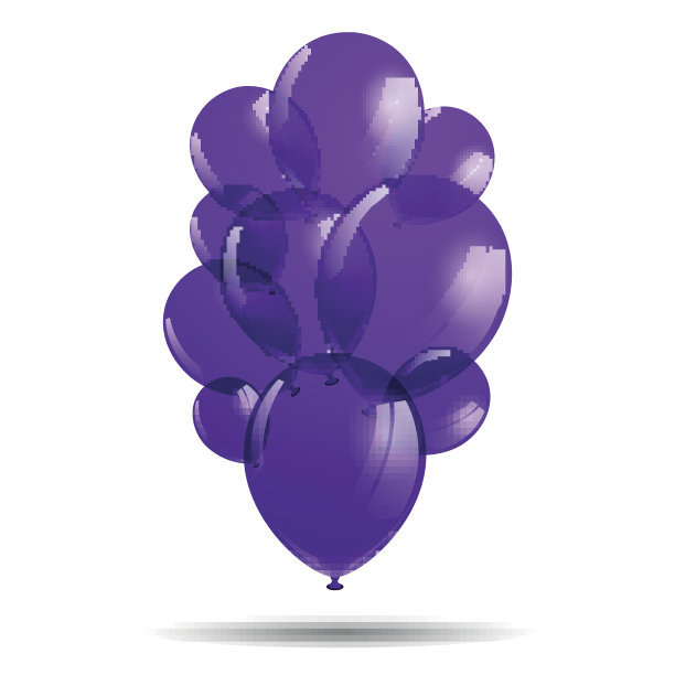 向量紫色的气球图片下载