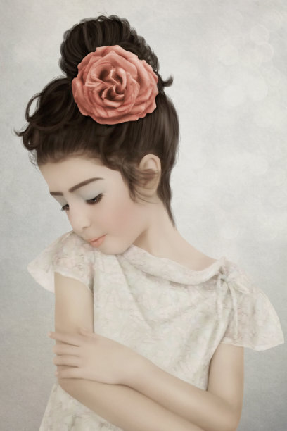 玫瑰的女孩图片下载