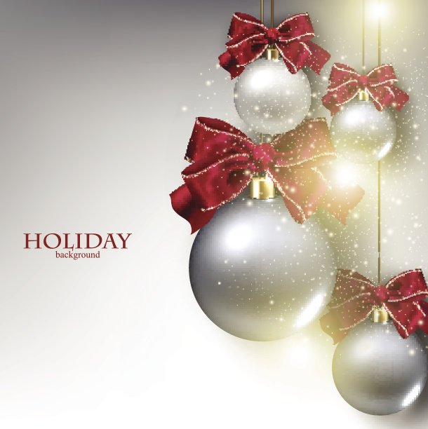 圣诞球背景矢量素材图片下载