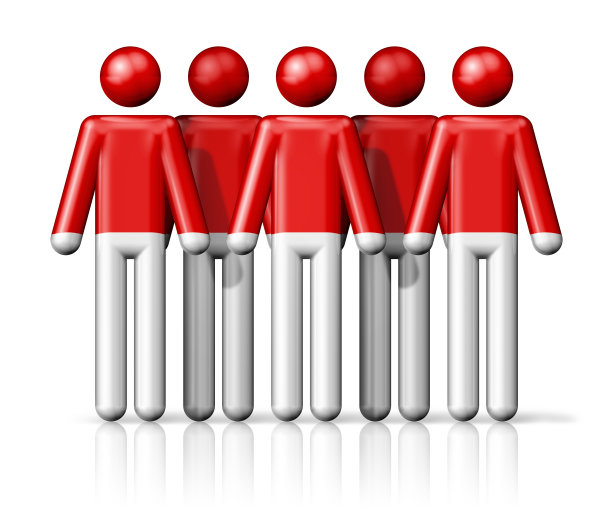 简笔画上的印尼国旗图片下载