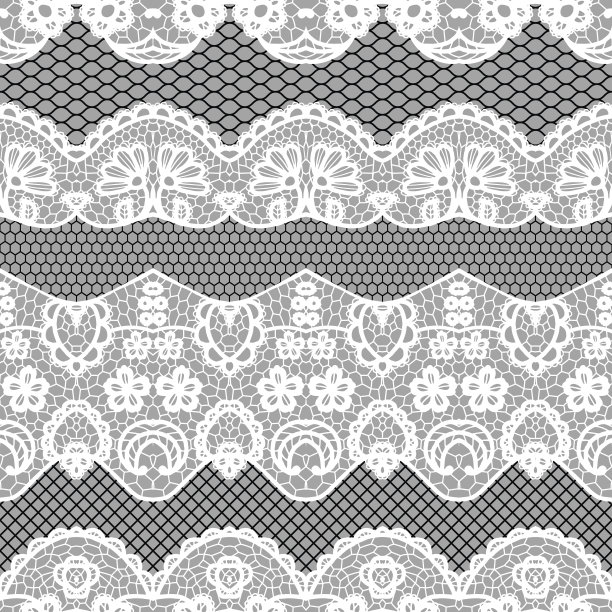 花边无缝图案与花图片下载