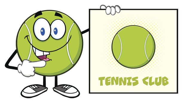 显示标志的网球图片下载