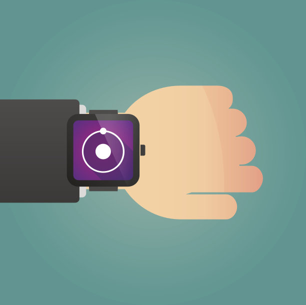 手上有一个显示原子的智能手表图片下载