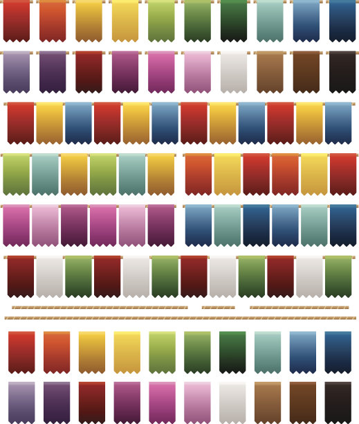 曲折彩旗图片下载