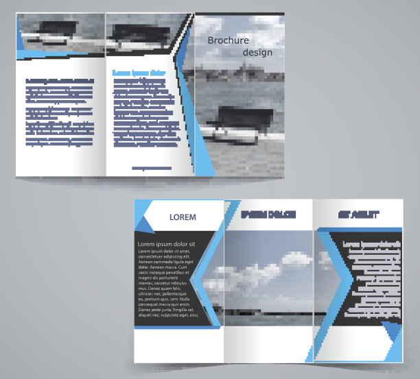 三折商业手册模板图片下载