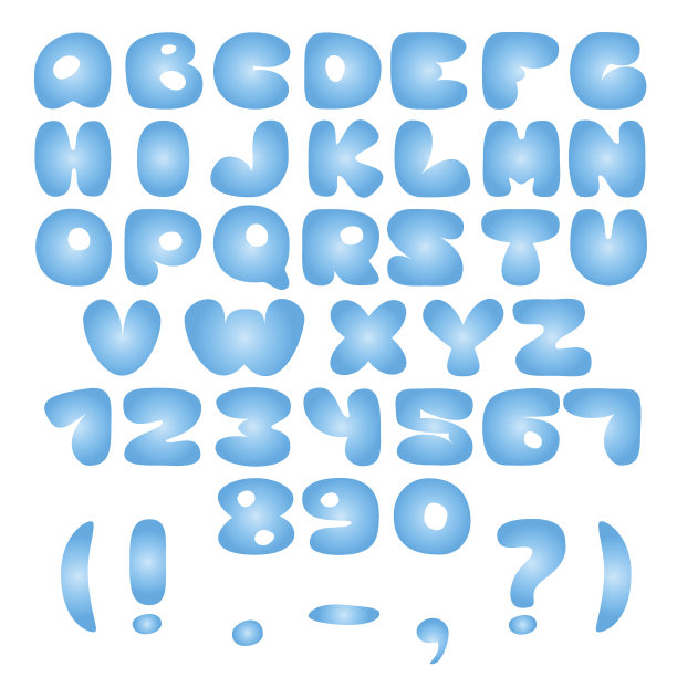 空气蓝色字母图片下载