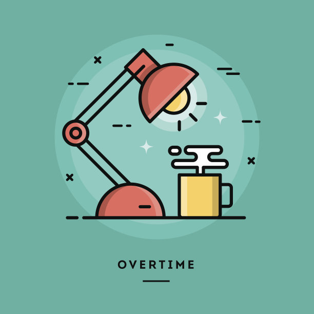 加班费，平面设计细线横幅图片下载