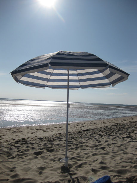 沙滩上的阳伞图片下载