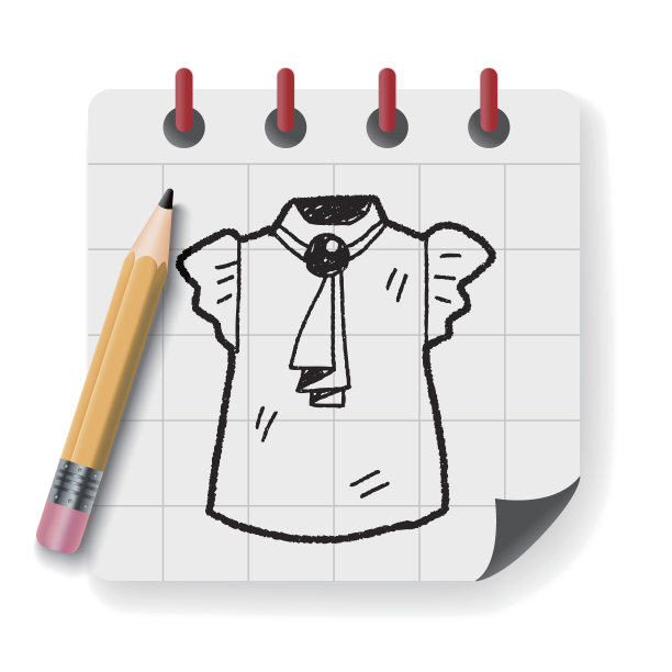 女人的衣服涂鸦图片下载