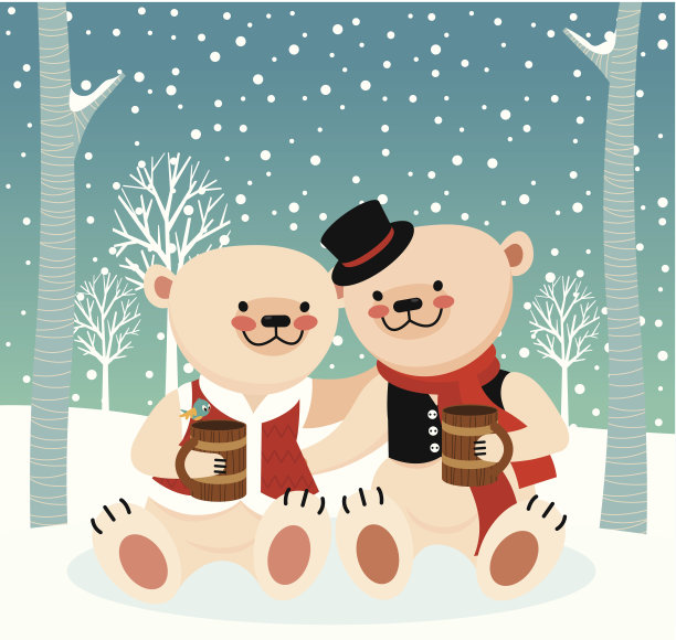 熊喝啤酒图片下载