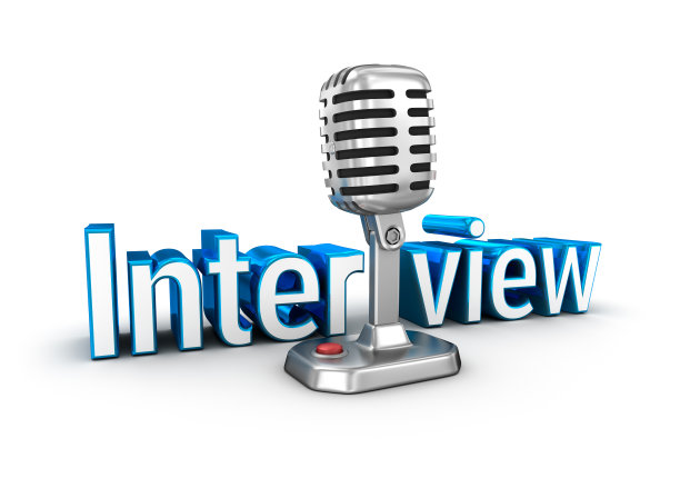 采访文本和麦克风，3d概念图片下载