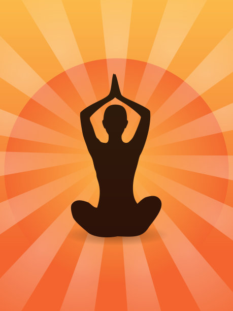 在早晨的阳光下做瑜伽图片下载