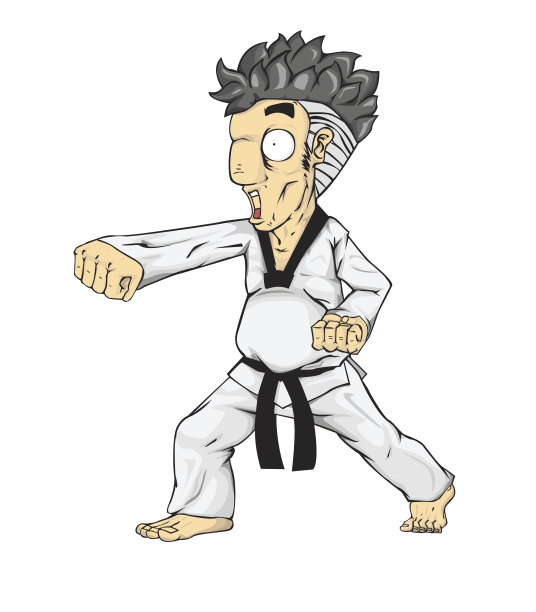 跆拳道穿孔。武术图片下载