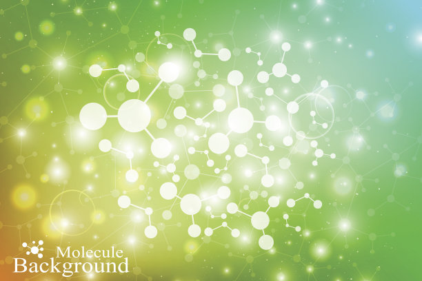 图形背景分子和通讯。用点连接线。医学图片下载