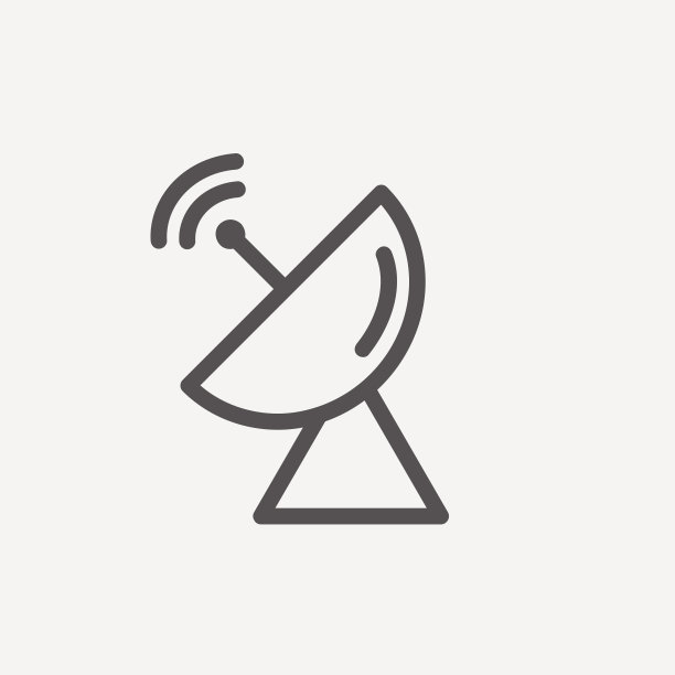 雷达卫星天线细线图标图片下载