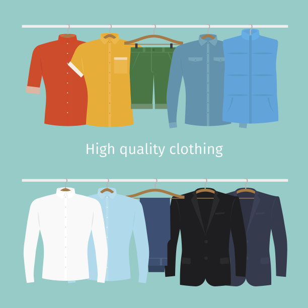 男人的衣服挂在衣架上图片下载