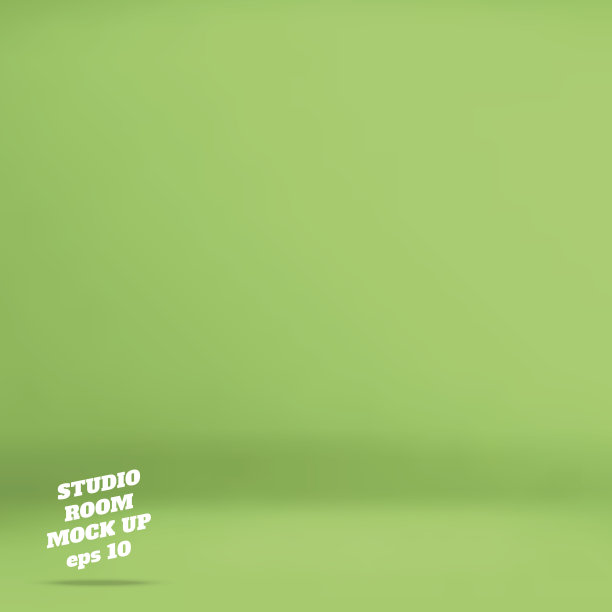 空白的绿色演播室背景，模板模拟图片下载