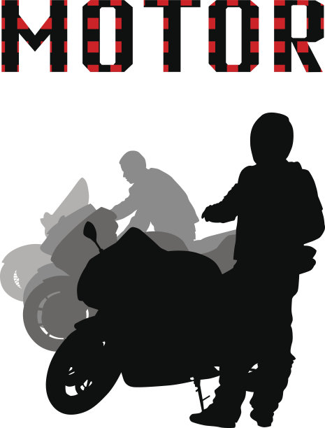 骑摩托车的人素材图片