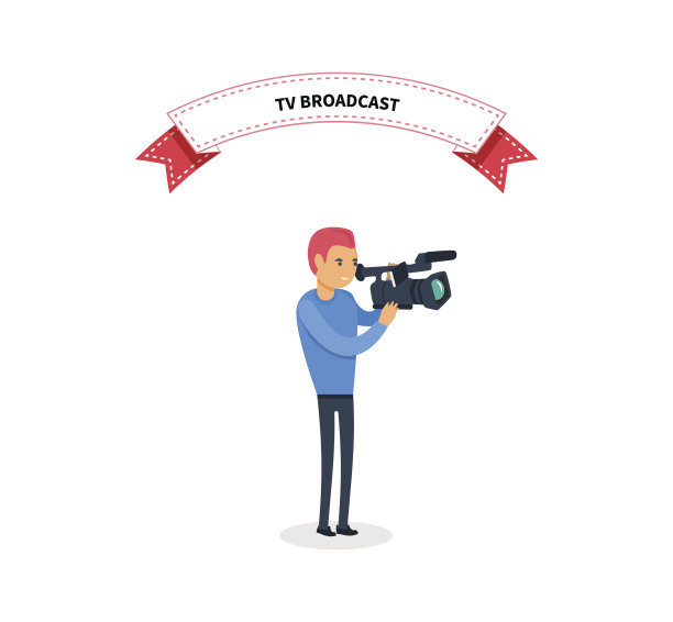 电视广播人员设计平面图片下载