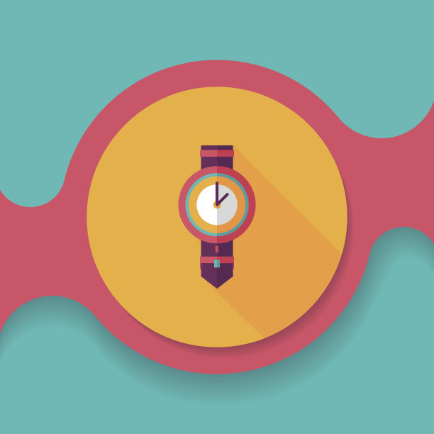 观看长阴影的平面图标，eps10图片下载