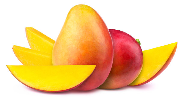 两个芒果切片分离图片下载