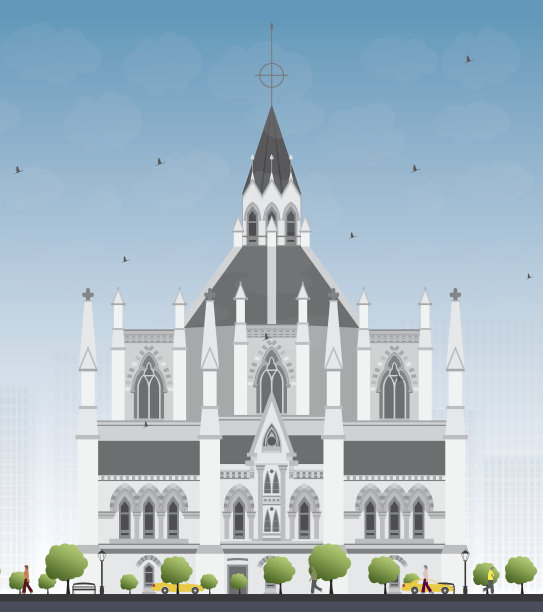 加拿大安大略省渥太华议会图书馆图片下载