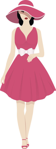 戴帽子的女孩。图片下载