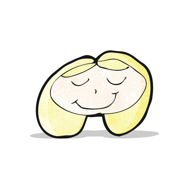 孩子画的微笑的女孩图片下载