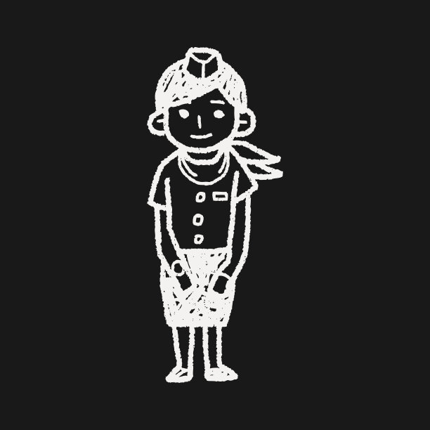 空姐涂鸦图片下载