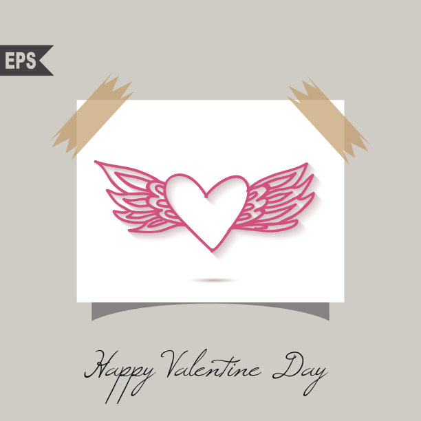 以礼物为背景的情人节贺卡图片下载