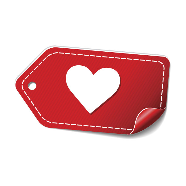 心形红色矢量图标设计图片下载