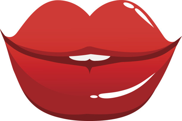 红色的女性的嘴唇图片下载