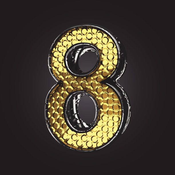 8向量金和银字母图片下载