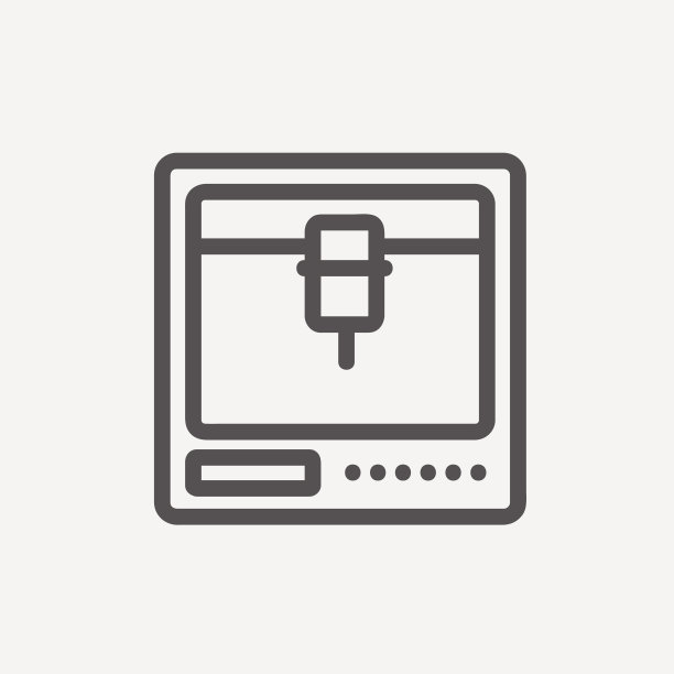 2.5D打印机细线图标图片下载