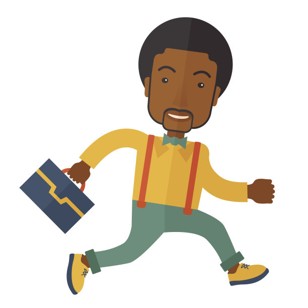 拎着公文包走路的商人图片下载