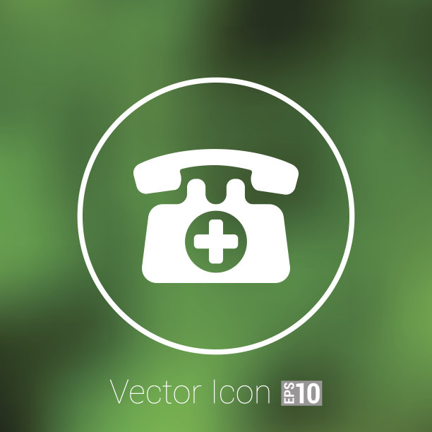 紧急呼号图标向量火警电话号码按钮。图片下载