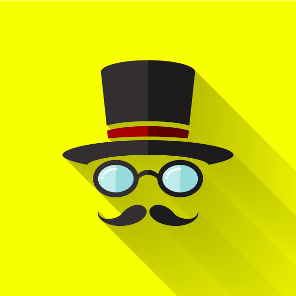 彩色的平面设计潮人的图标图片下载