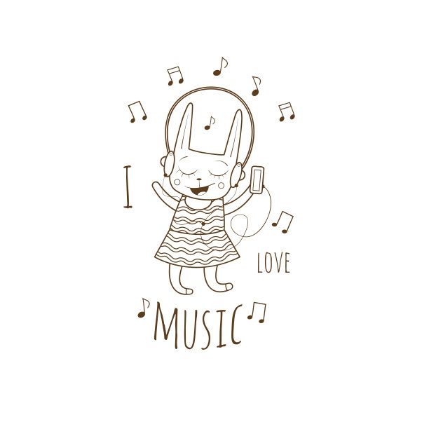 我喜欢音乐。图片下载